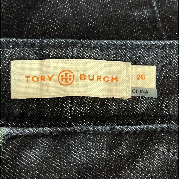 Tory Burch Vanner Dark Denim Trouser - Size 26 - Picture 6 of 9